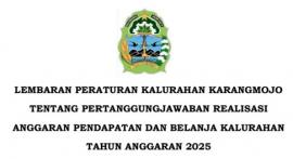 Peraturan Kalurahan Nomor 1 Tahun 2026 tentang Laporan Pertanggungjawaban Realisasi APBKal 2025